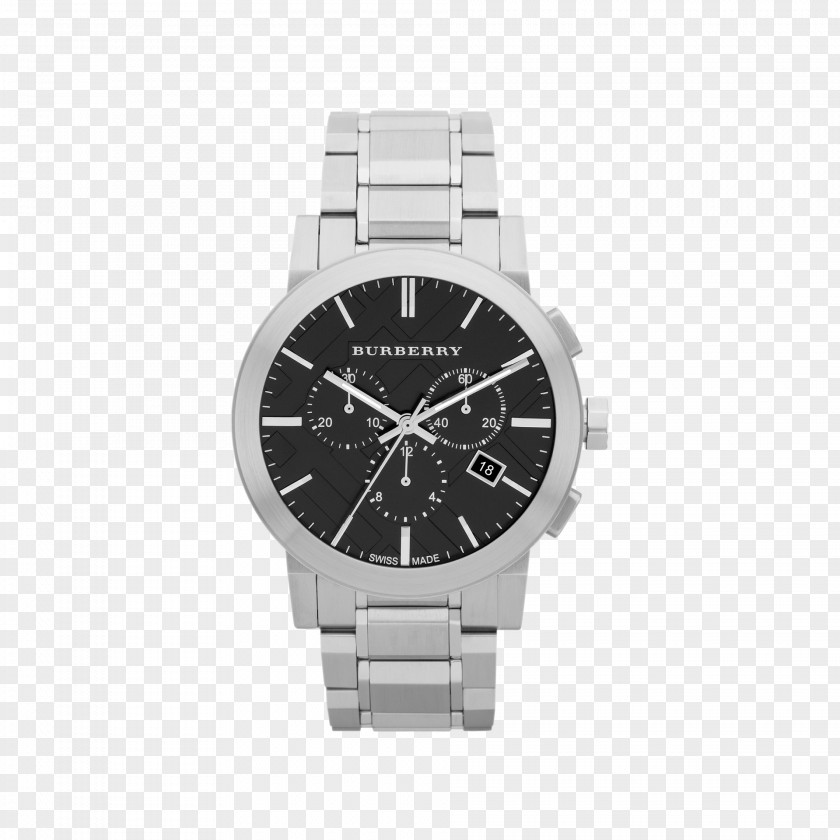 Burberry Watch Chronograph Swiss Made Strap PNG