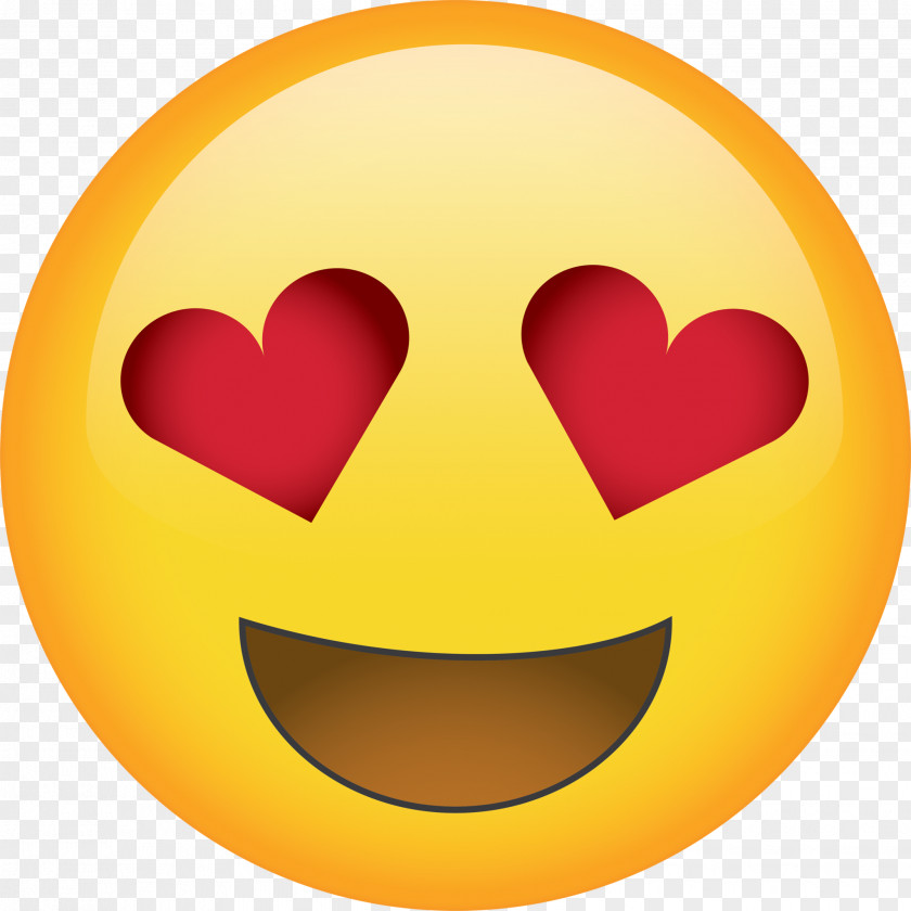 Emoji Heart Eye Emoticon Smile PNG