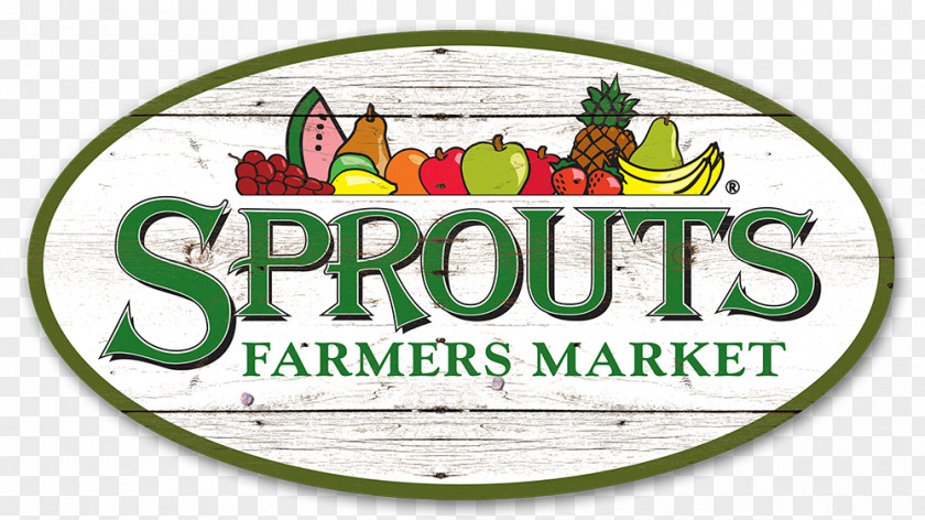 Farmers Market Sprouts Logo Organic Food Grocery Store PNG