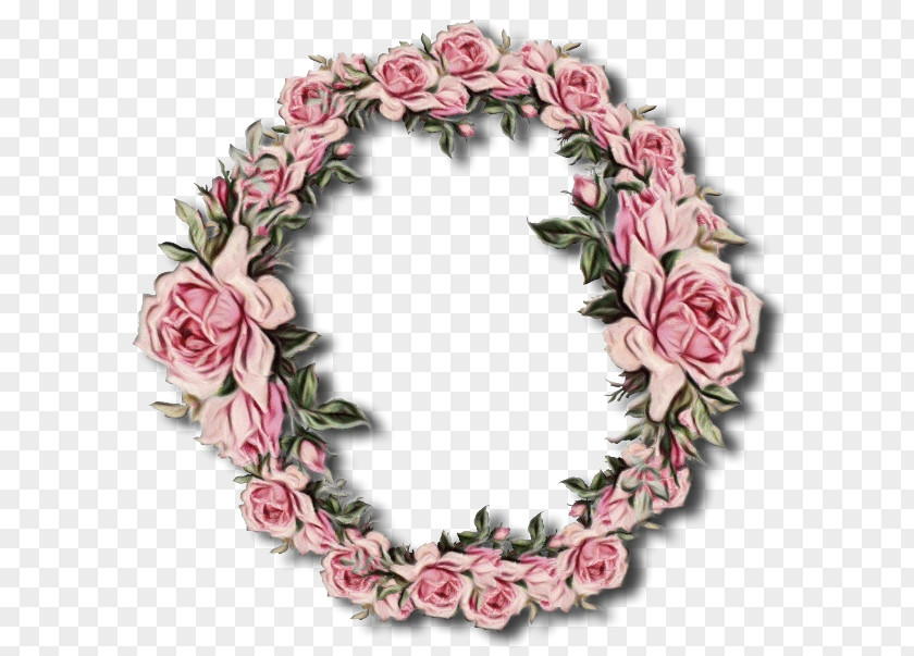 Garden Roses Floral Design Wreath Artificial Flower PNG