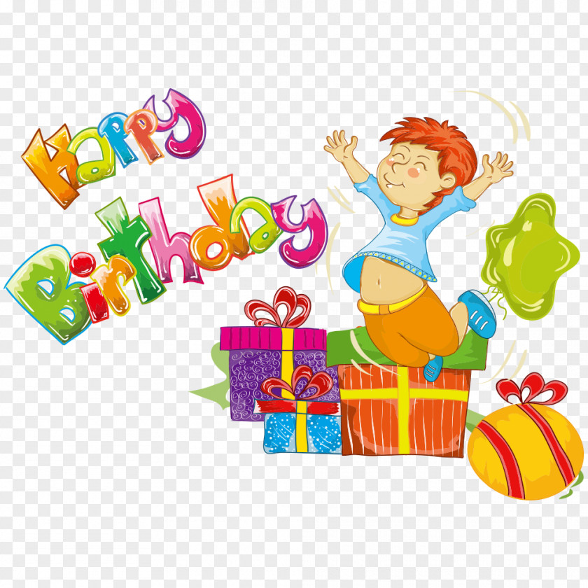 Happy Birthday Gift Party Child Clip Art PNG