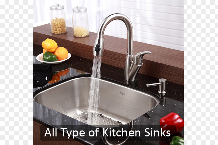 Sink Kitchen Tap Stainless Steel PNG