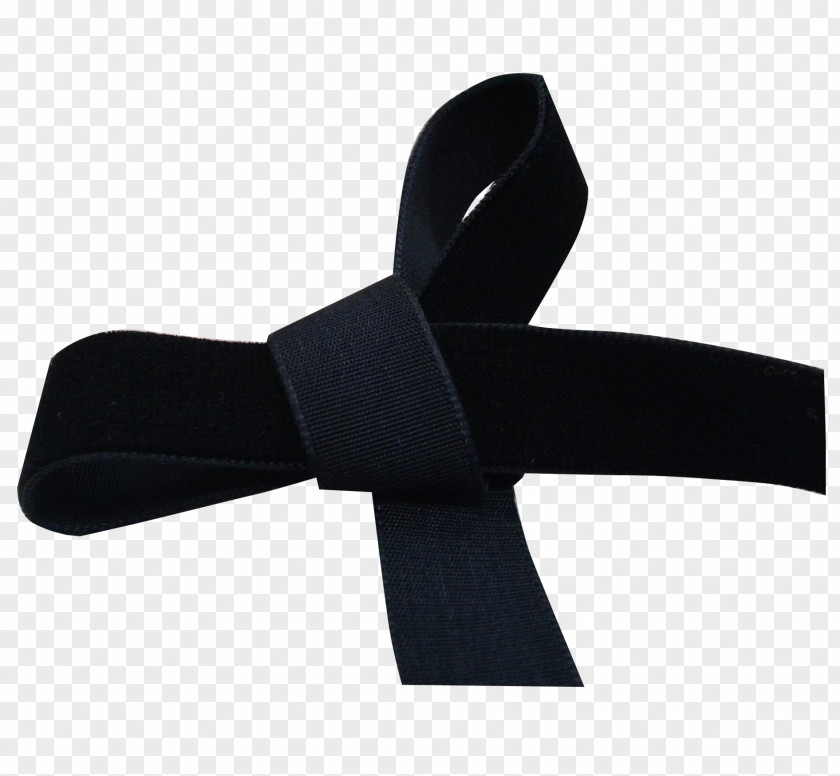 Black Stretch Ribbon Bowknot PNG