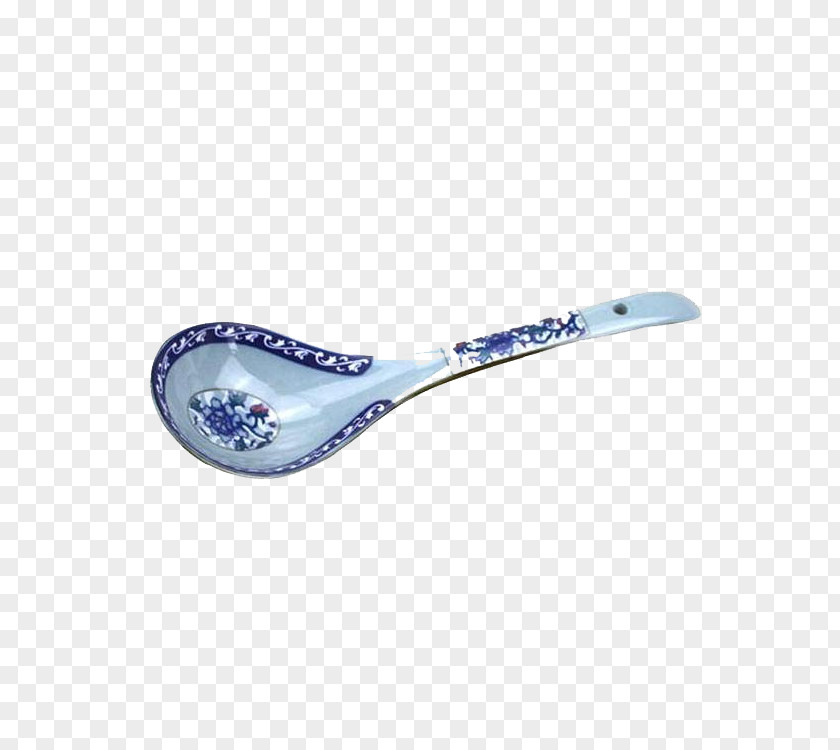 Pattern Porcelain Spoon Jingdezhen Ceramic Blue And White Pottery PNG