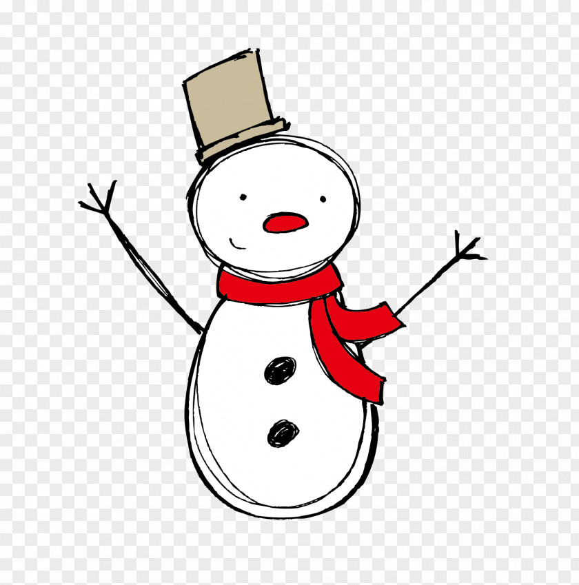 Vector Snowman Christmas Card Euclidean Decoration PNG