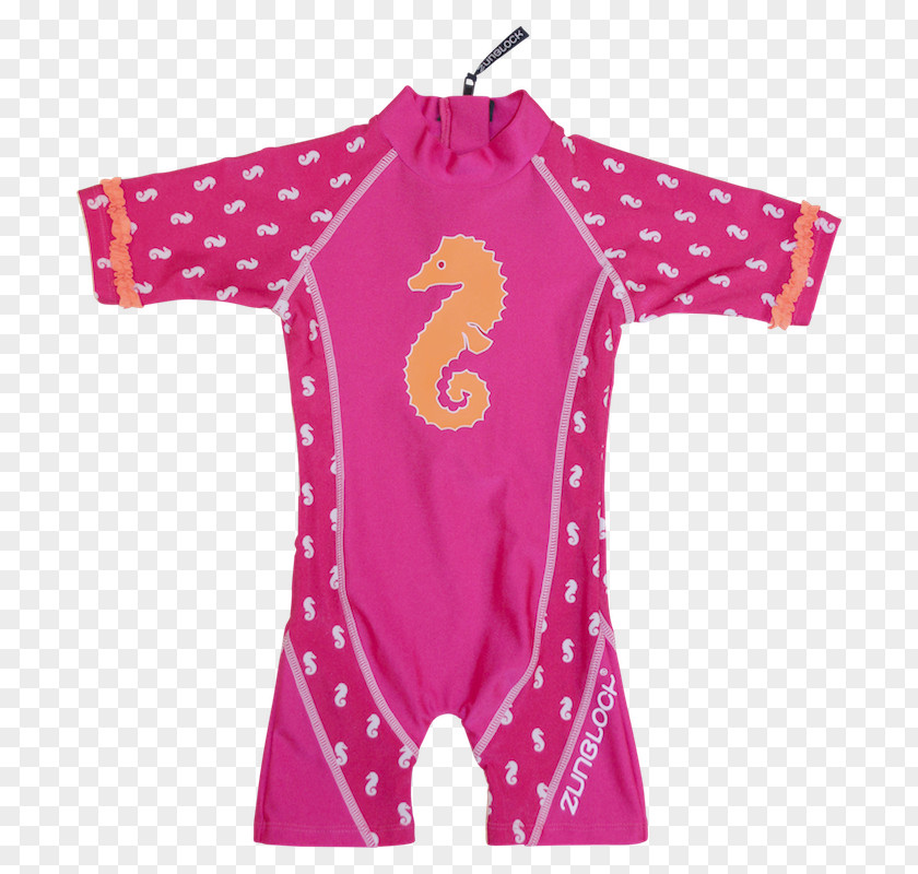 Pink Seahorse One-piece Swimsuit Swim Briefs Pants Costume PNG
