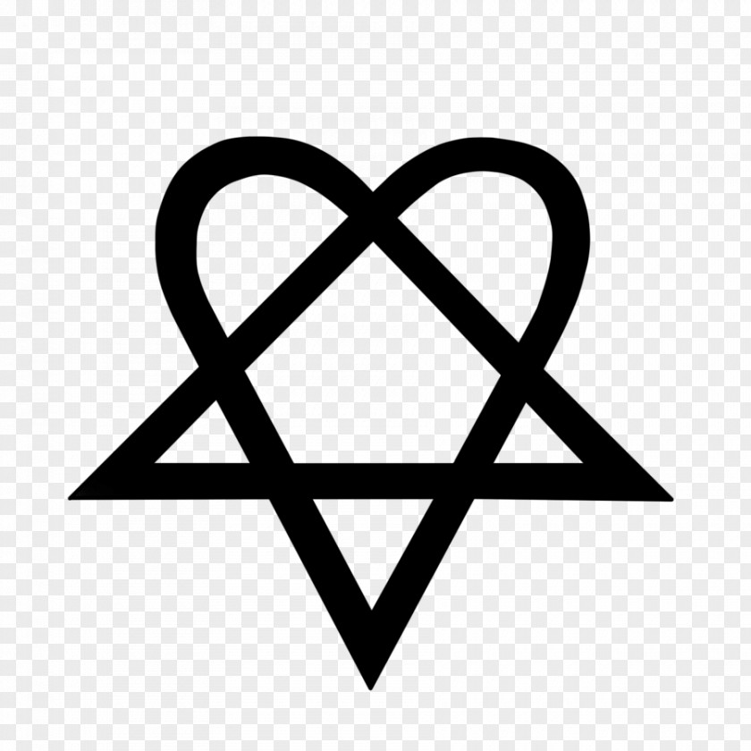 Heartagram Tattoo Ink HIM Ornament PNG