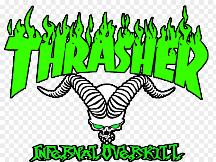 Magazine Thrasher Logo Skateboarding Wallpaper PNG