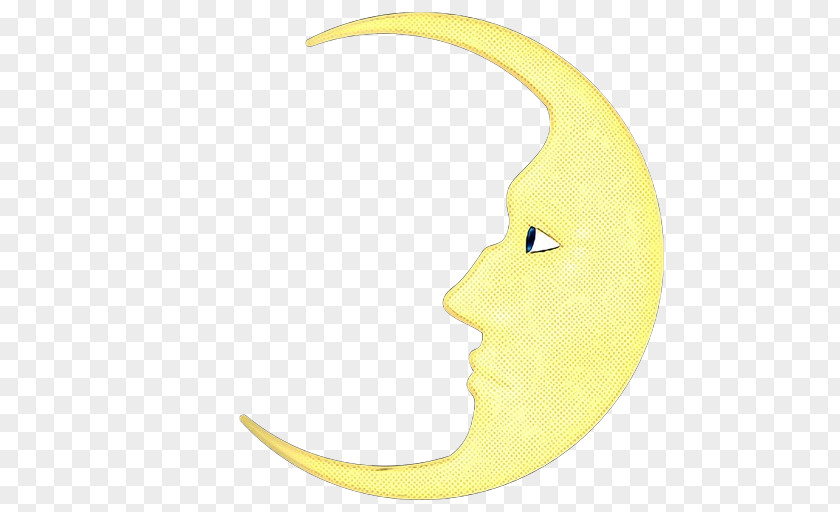 Smile Crescent Pop Art Retro Vintage PNG