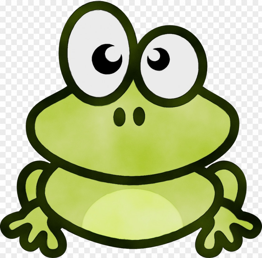 Happy Shrub Frog Tree Watercolor PNG