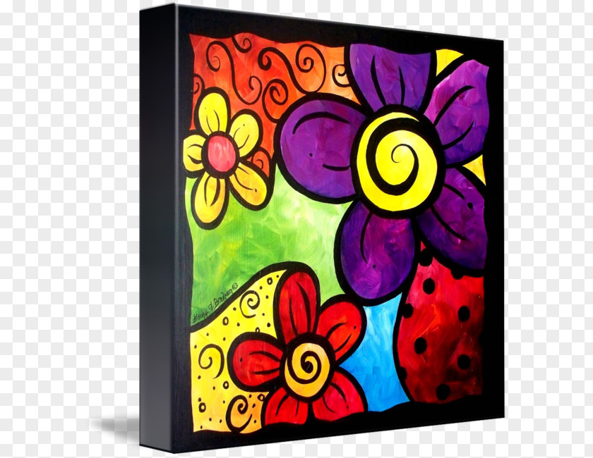 Painting Floral Design Art Canvas PNG