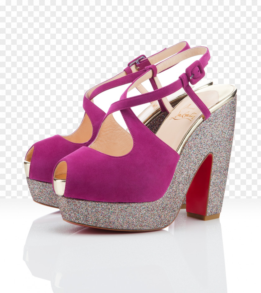 Louboutin Wedge High-heeled Shoe Sandal Fashion PNG