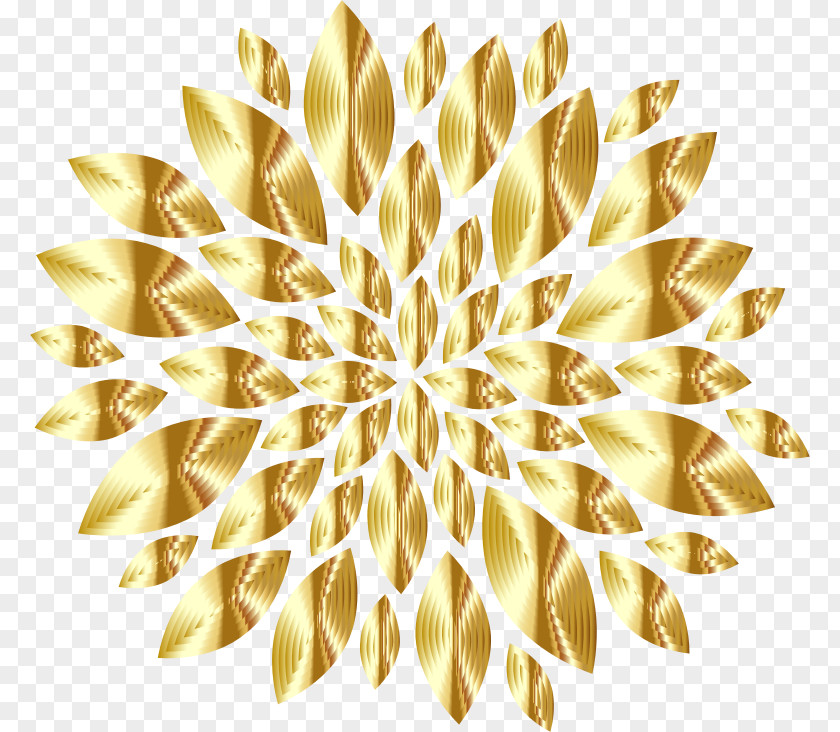 Rose Gold Flower Petal Clip Art PNG