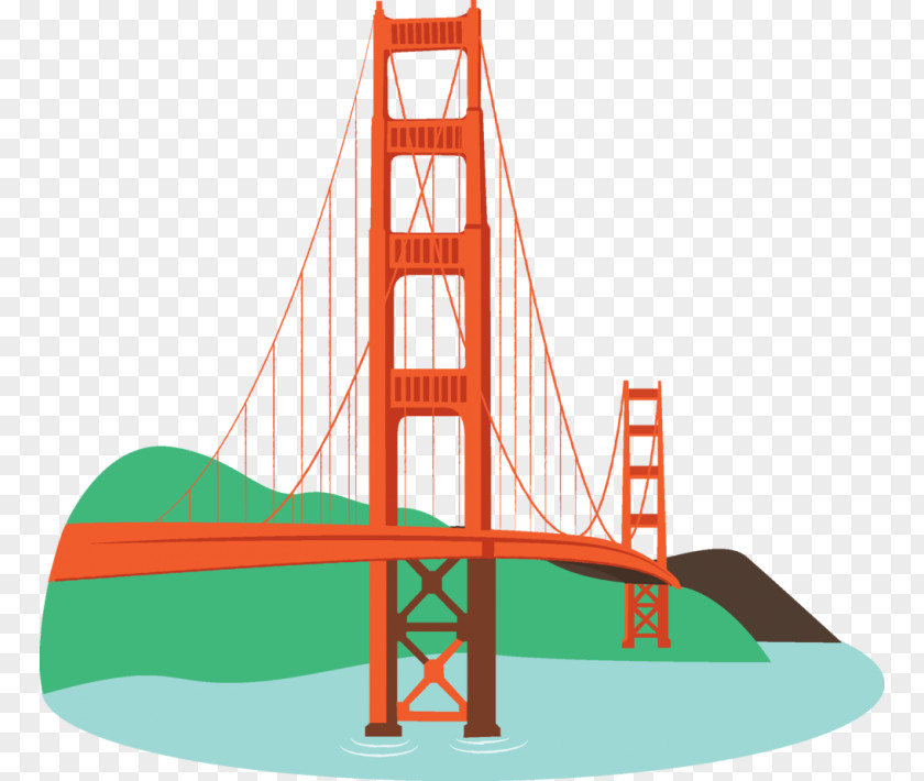 Golden Gate Bridge Baker Beach Alcatraz Island Clip Art PNG