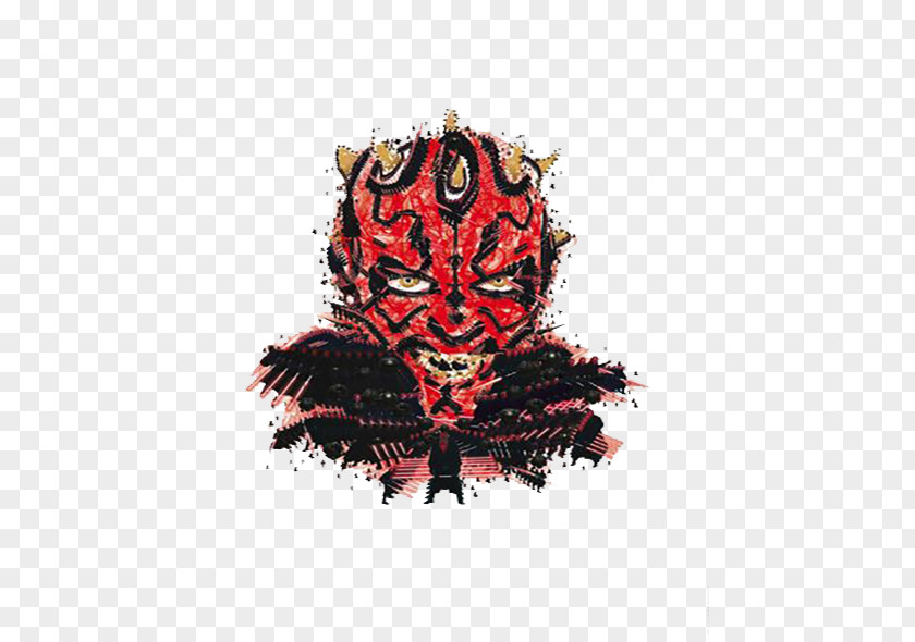 Hand Painted Devil Picture Darth Maul Padmxe9 Amidala Anakin Skywalker C-3PO Boba Fett PNG