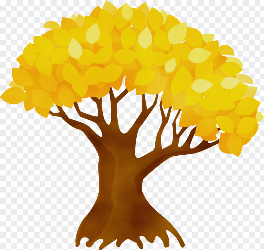Yellow Tree Plant PNG