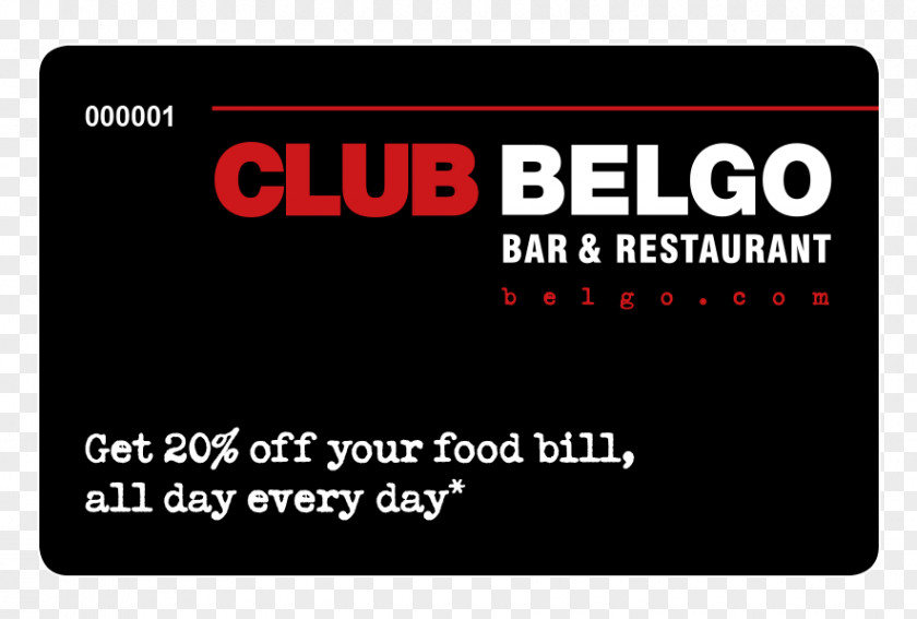 Bar Card Belgo Restaurant Nightclub Logo PNG
