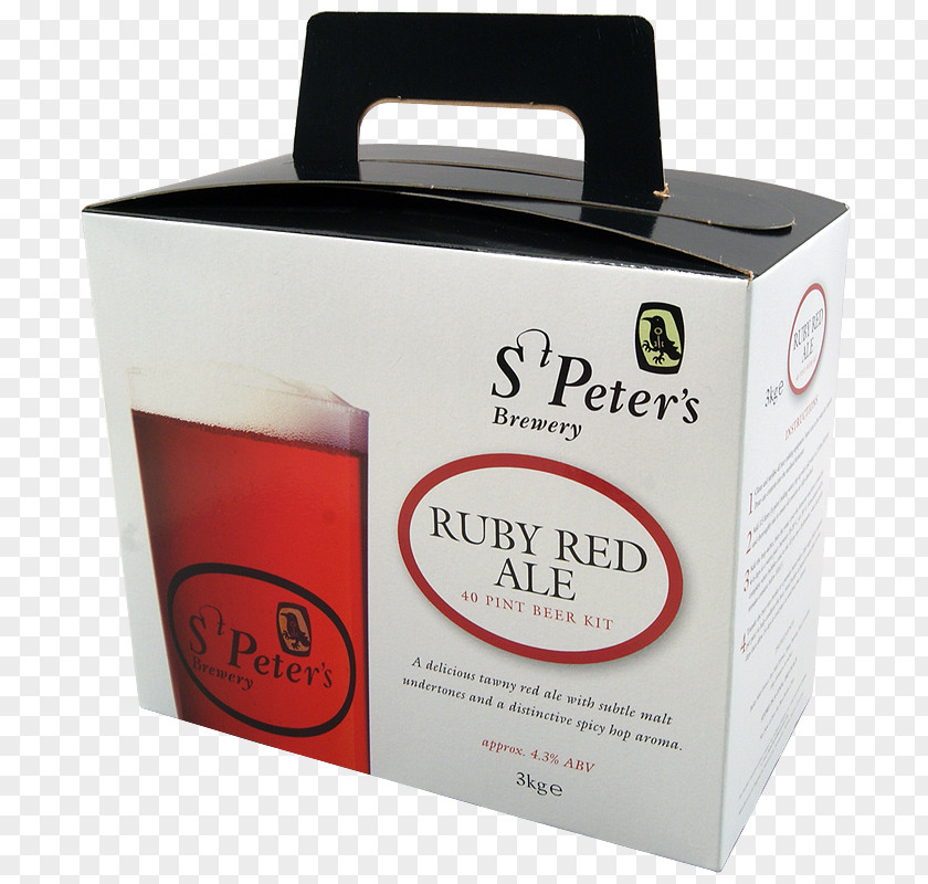 Beer Irish Red Ale St. Peter's Brewery St Peters PNG
