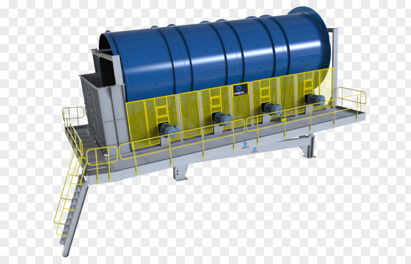 Drum Sepro Mineral Systems Gold Processing PNG