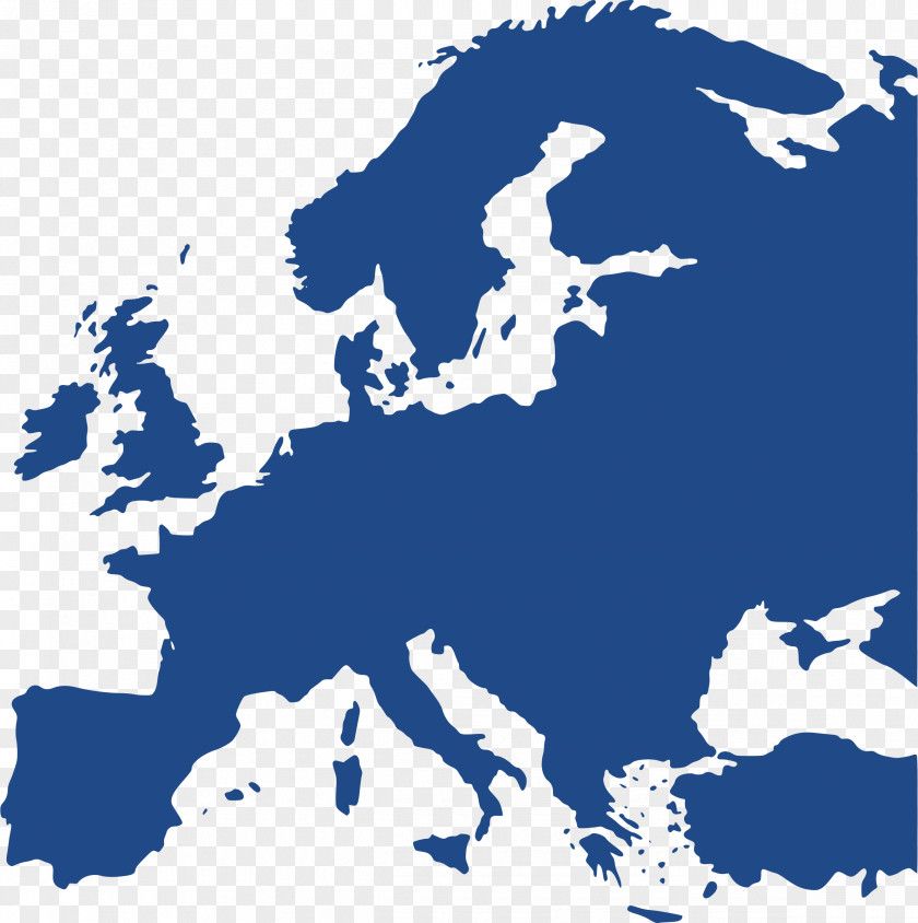 Europe Blank Map Black And White World PNG