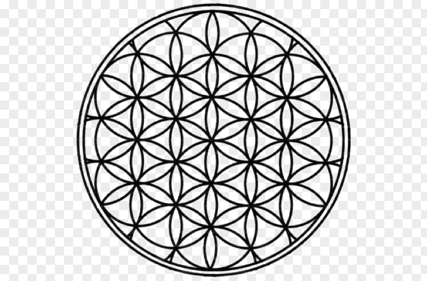 Spiritual Overlapping Circles Grid T-shirt Stencil Decal PNG
