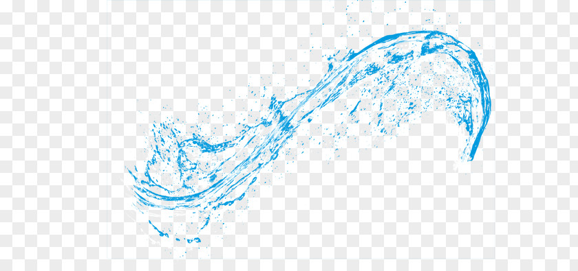 A Spray Of Water Drop Blue Wind Wave PNG