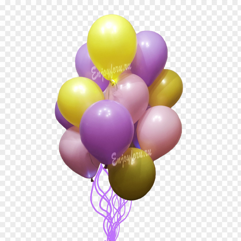 Balloon Toy Yellow Cluster Ballooning Pink PNG