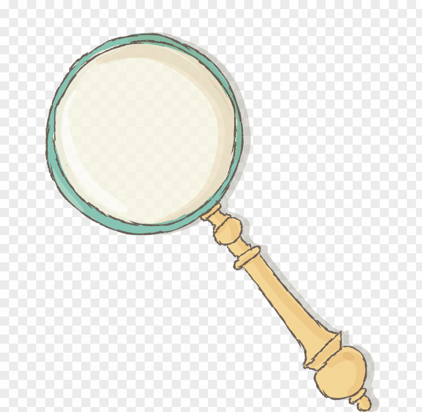 Cartoon Hand-painted Magnifying Glass Computer File PNG