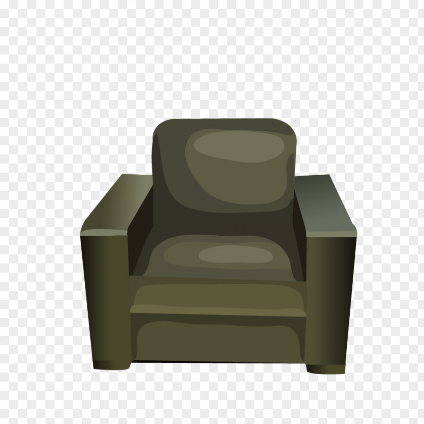 Gray Sofa Ottoman Table Couch Living Room PNG
