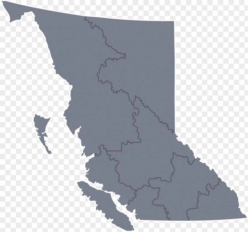 Map Vancouver Kootenays Okanagan Region Electoral District PNG