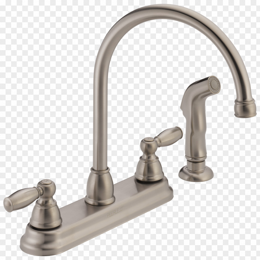 Dish Tub Part 2 Faucet Handles & Controls Peerless 2-Handle Kitchen With Side Spray Stainless Steel Sink Faucets Apex Double Handle Finish: Chrome PNG