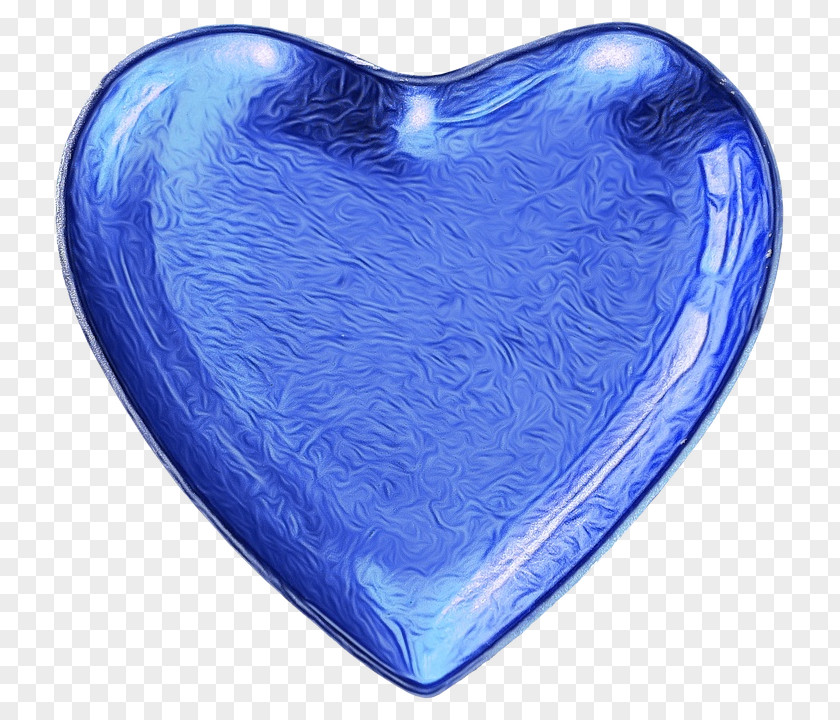Glass Electric Blue Heart Background PNG