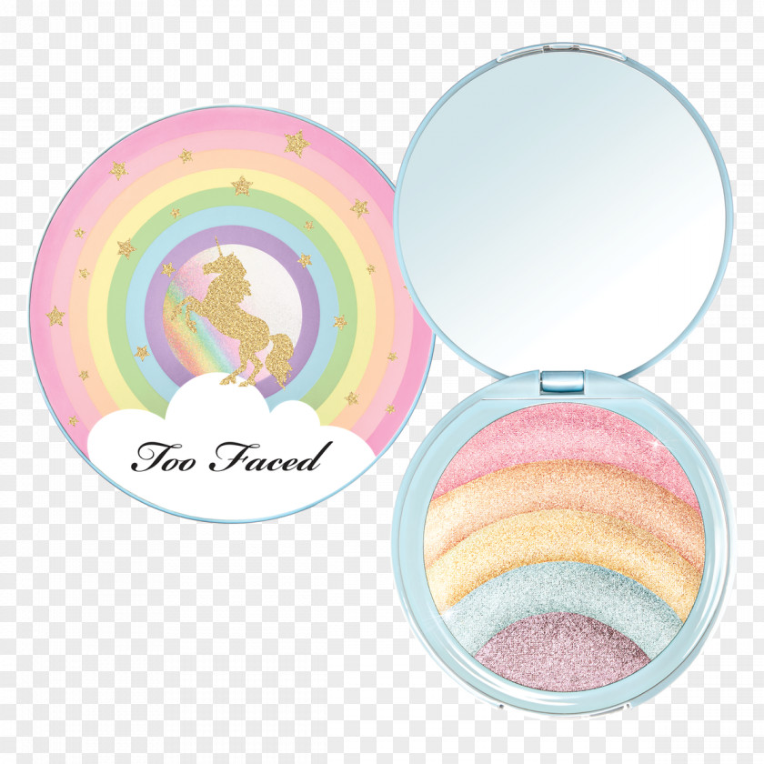 Palette Too Faced Unicorn Highlighter Face Cosmetics Strobe Rainbow PNG