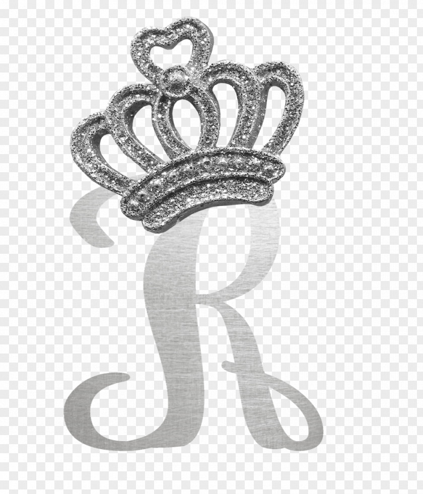R Monogram Initial Letter Crown Font PNG