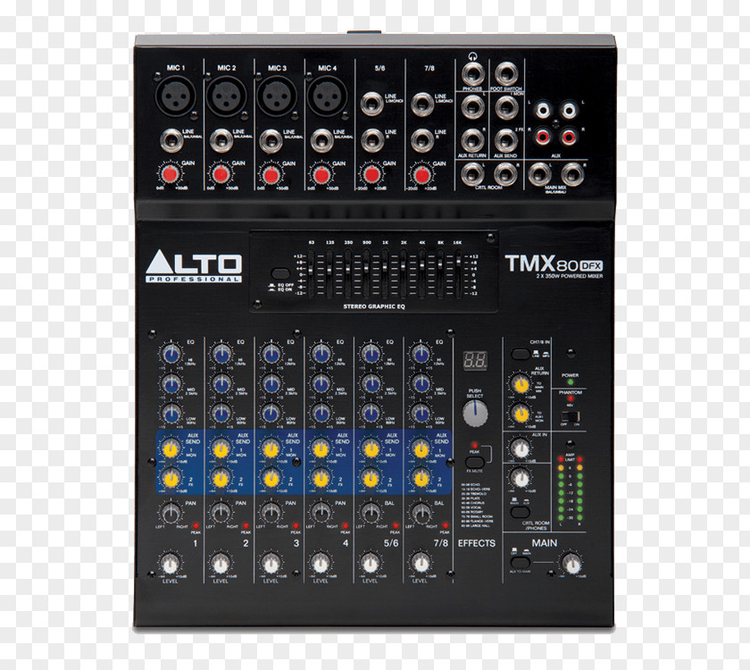 Audio Mixers Alto ZMX122FX Phantom Power XLR Connector Sound PNG