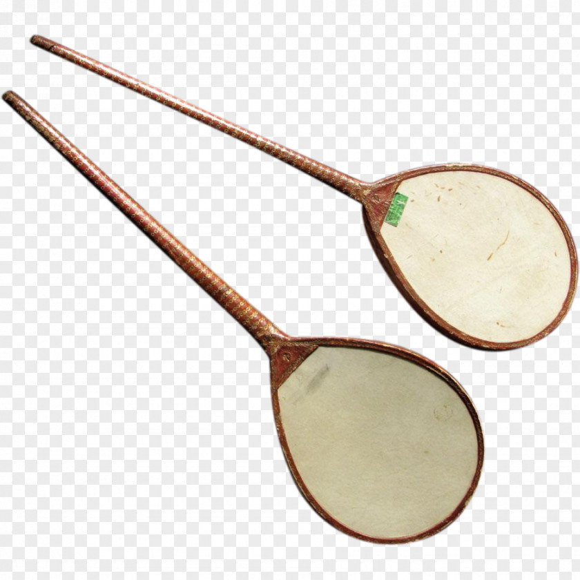 Badminton Wooden Spoon Battledore And Shuttlecock Material PNG
