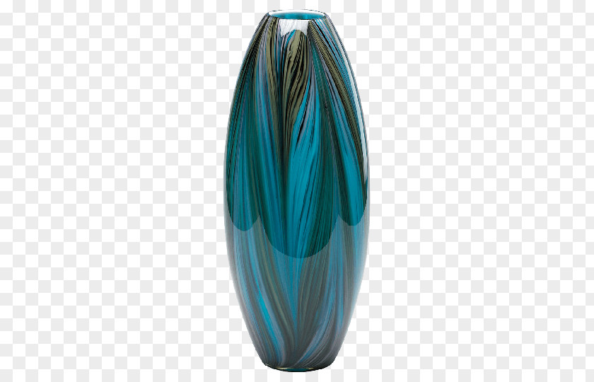 Flute Peacock Vase Blue-green Ceramic PNG