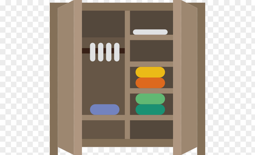 An Open Closet Cloakroom Cartoon Icon PNG