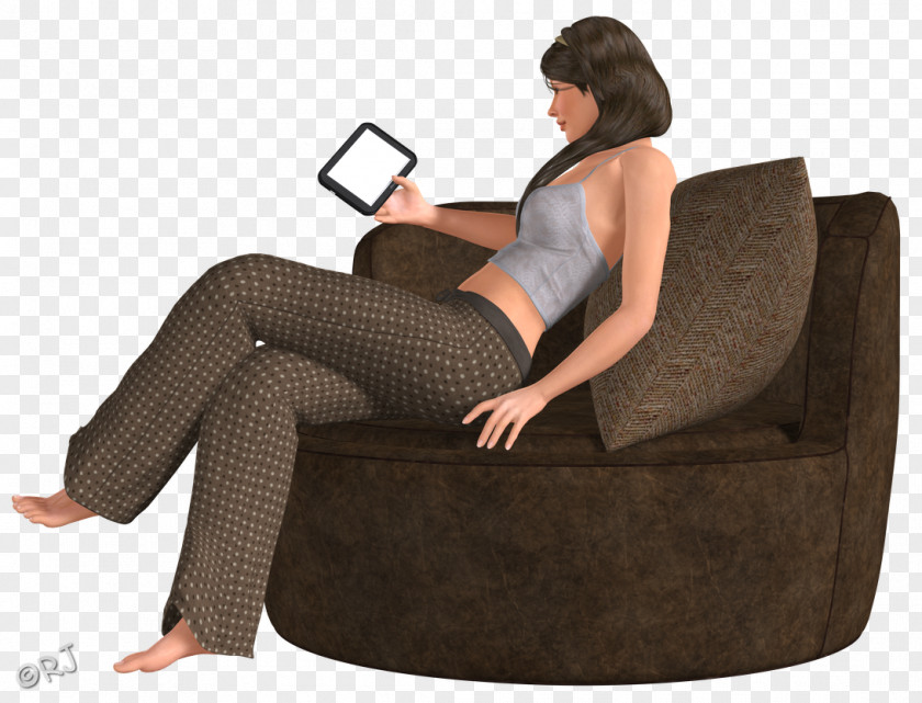 Bookworm Recliner Couch Sitting Product Design PNG