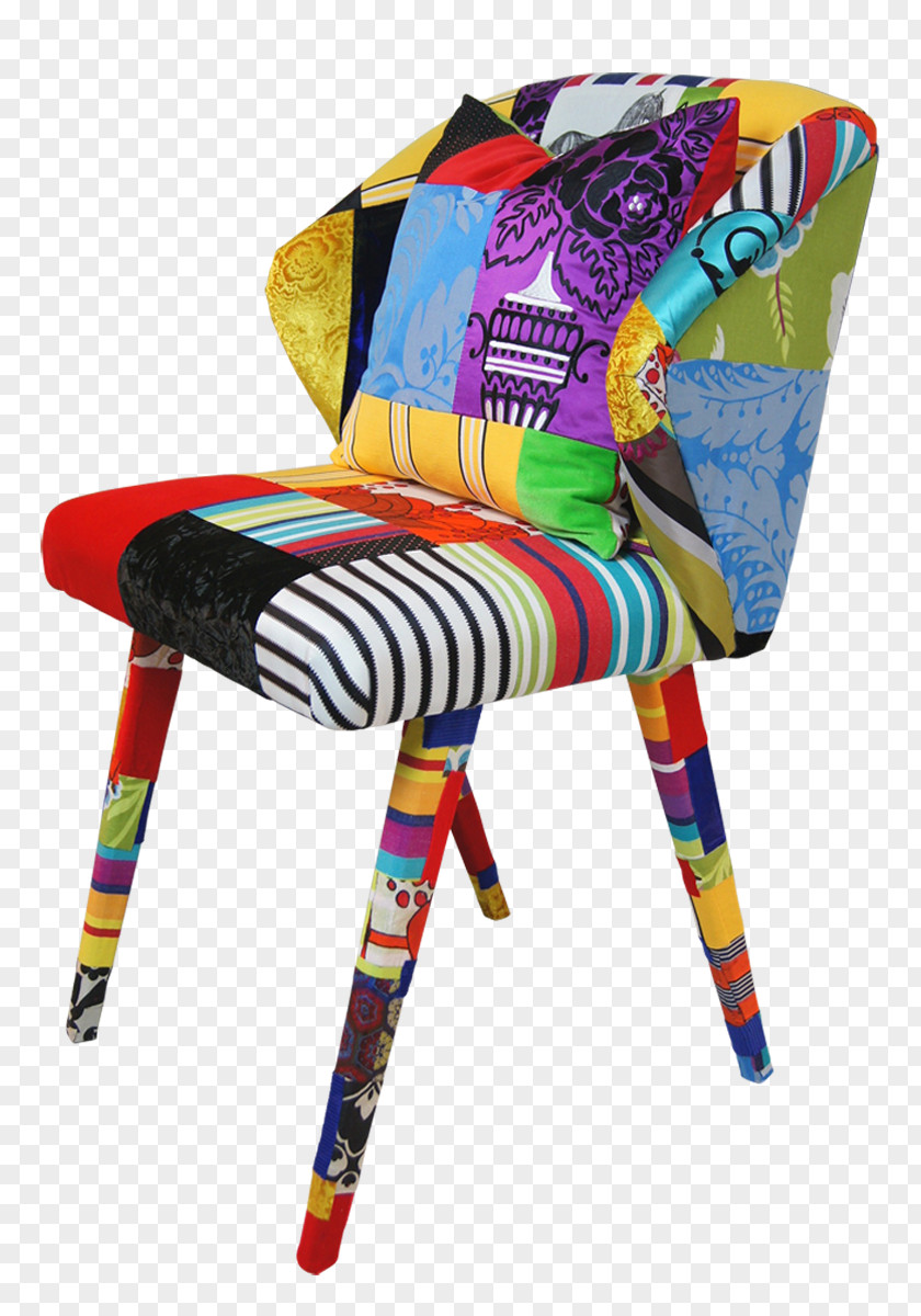 Chair Patchwork Upholstery Textile Couch PNG