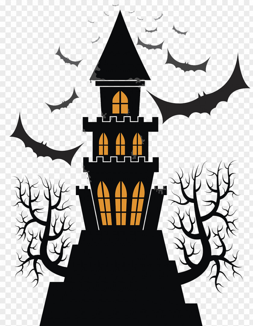 Halloween Castle Frankenstein Clip Art PNG