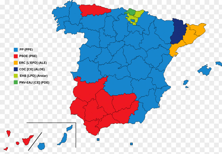 Map Spain Spanish General Election, 2016 Regional Elections, 2015 2004 PNG
