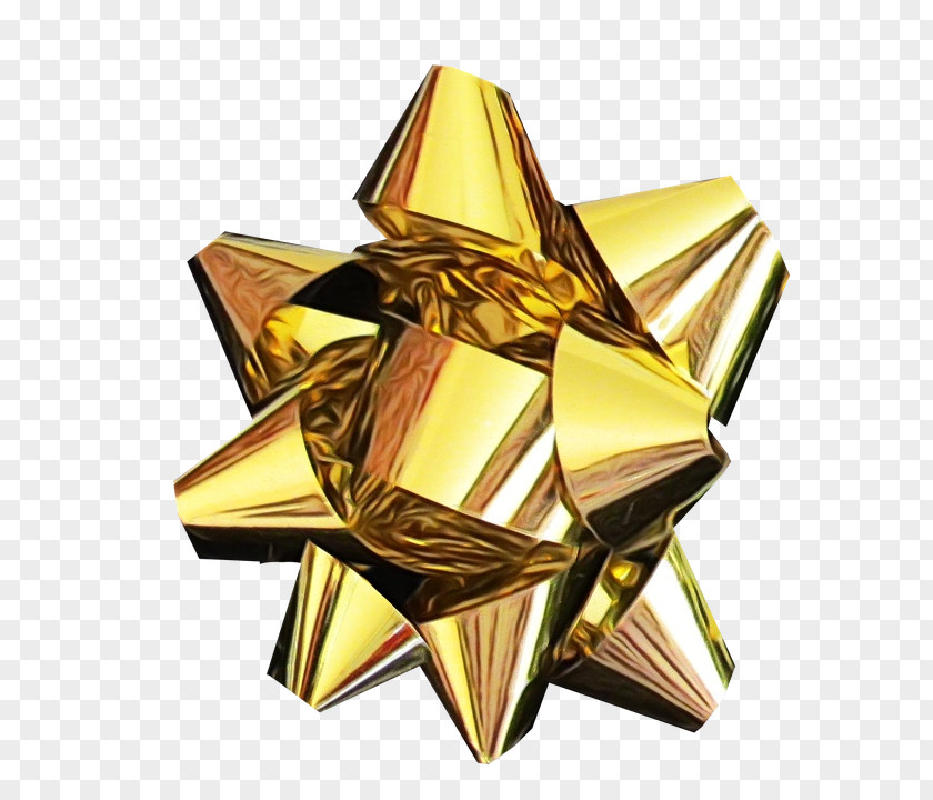 Metal Gold Yellow Star PNG