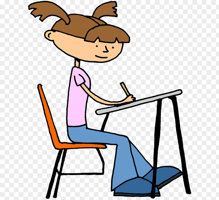 Children Writing Clipart Student Doing School Desk Teacher Clip Art PNG
