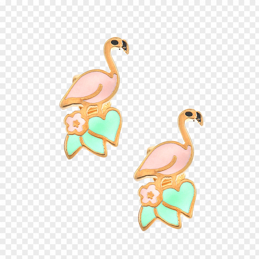 Flamingos Earring Body Jewellery Brit + Co Bitxi PNG