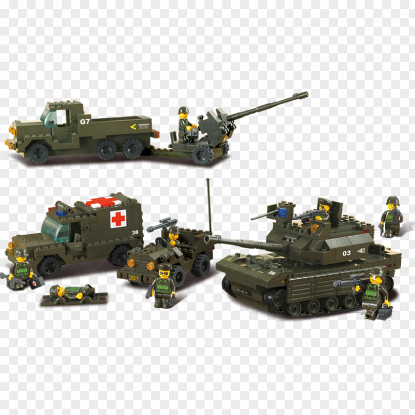 Brick Tank Toy Lego Clone Military PNG
