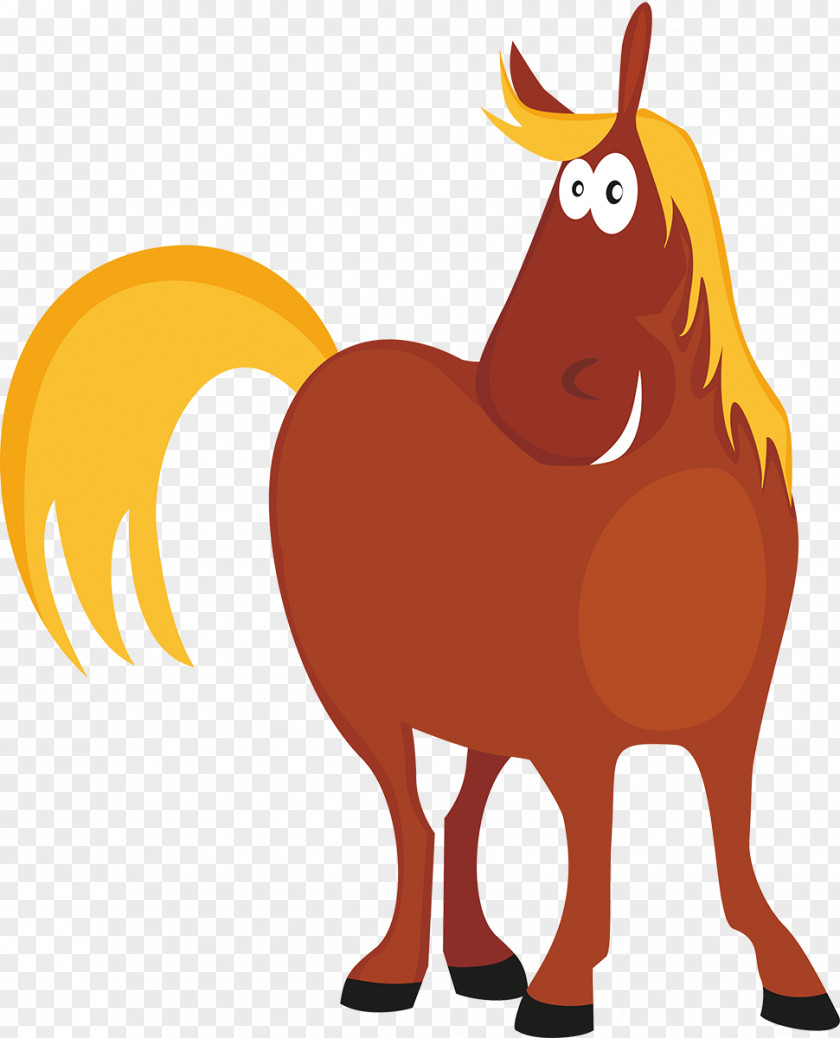 Cartoon Horse Mustang Animal Clip Art PNG
