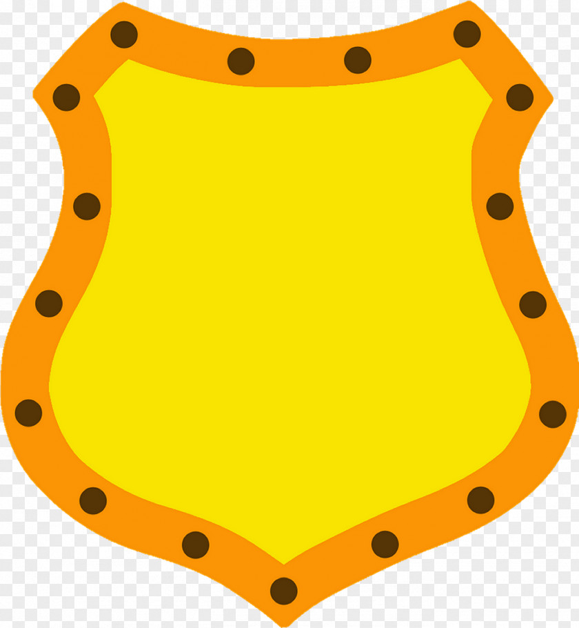 Cartoon Orange Shield Yellow PNG