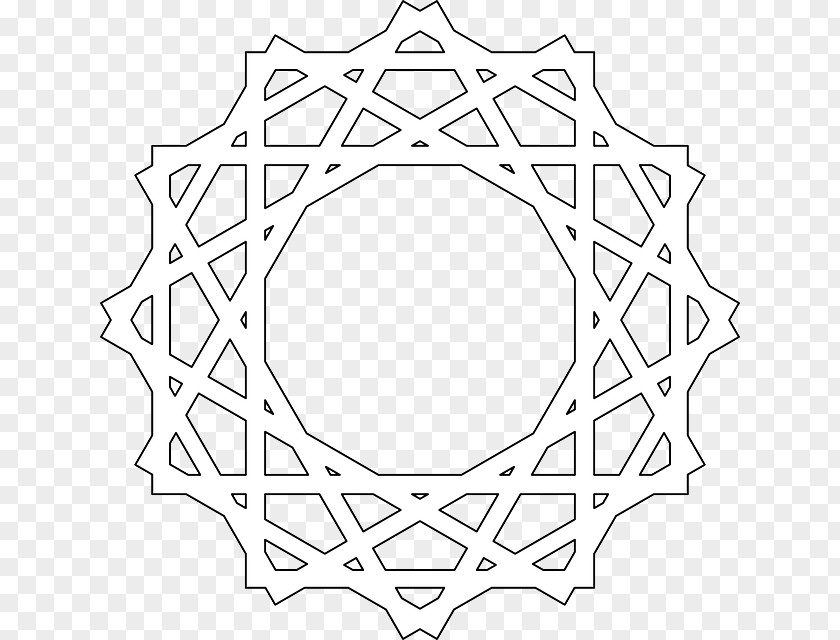 Islam Islamic Geometric Patterns Ausmalbild Mandala Pattern PNG