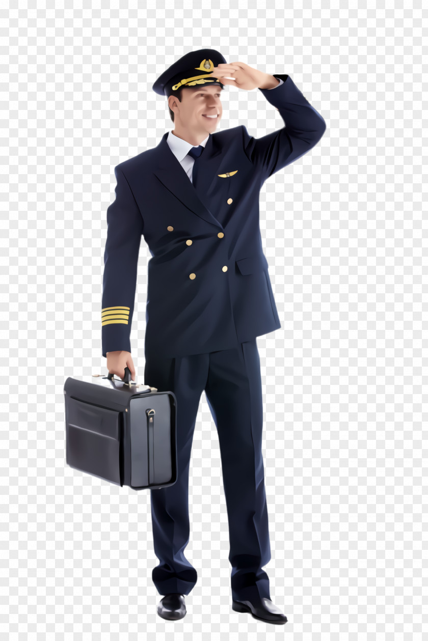 Naval Officer Military Standing Clothing Official Police Uniform PNG